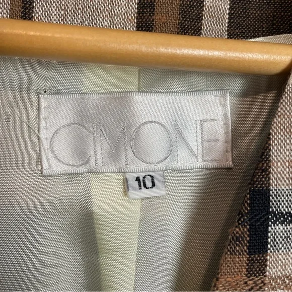 Linen Blend Plaid Jacket - Picture 5 of 14